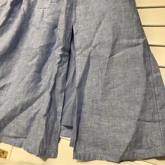 J. Crew Linen Daydream Dress in French Blue Size Large Petite LP NWT - Picture 5 of 9